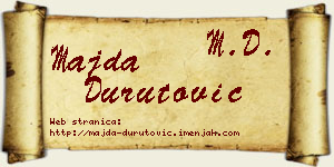 Majda Durutović vizit kartica